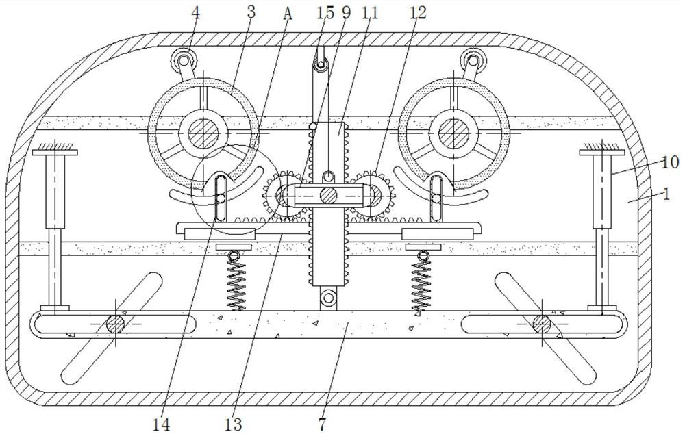 New material power cable tension control device utilizing pulley block principle