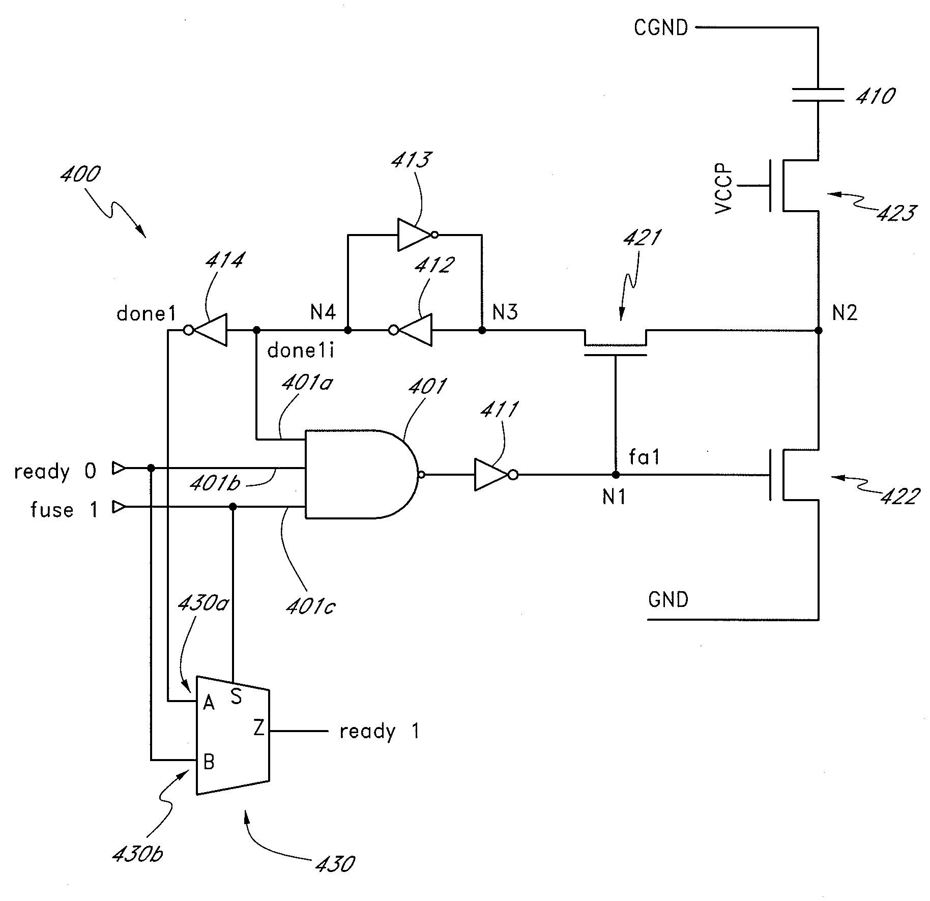 Serial system for blowing antifuses