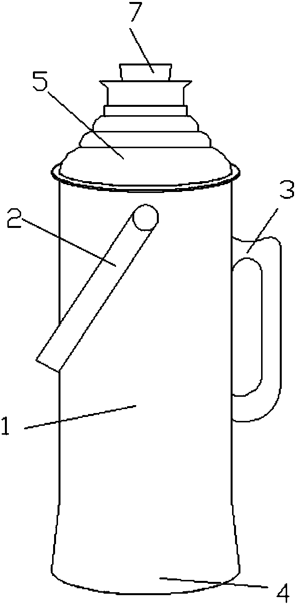 Anti-shedding thermos flask facilitating replacement of inner container