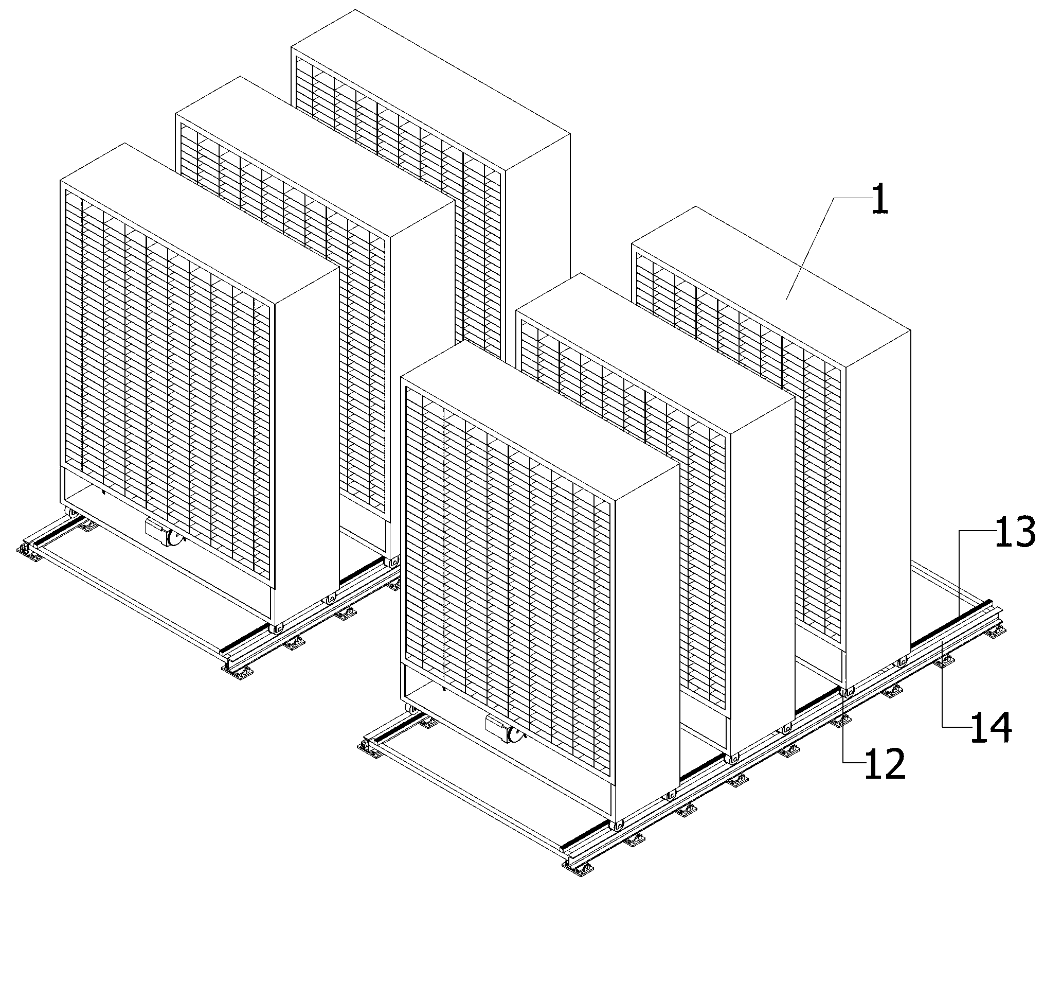 Automatic goods storage and fetching system