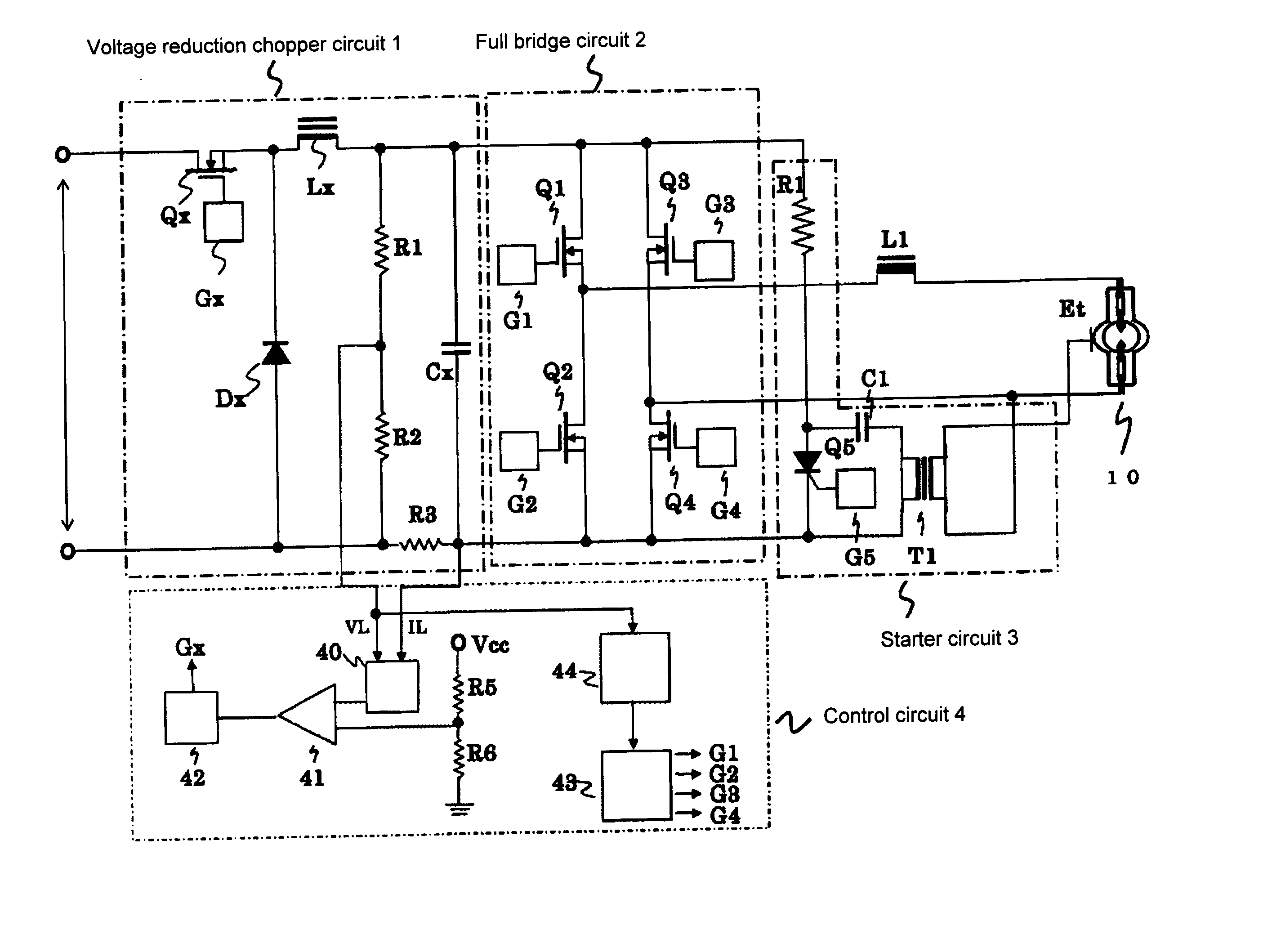 Device for operation of a high pressure discharge lamp