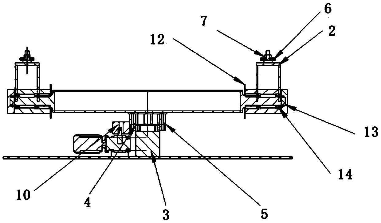 Bogie frame position internal self-turning-over device, system and method