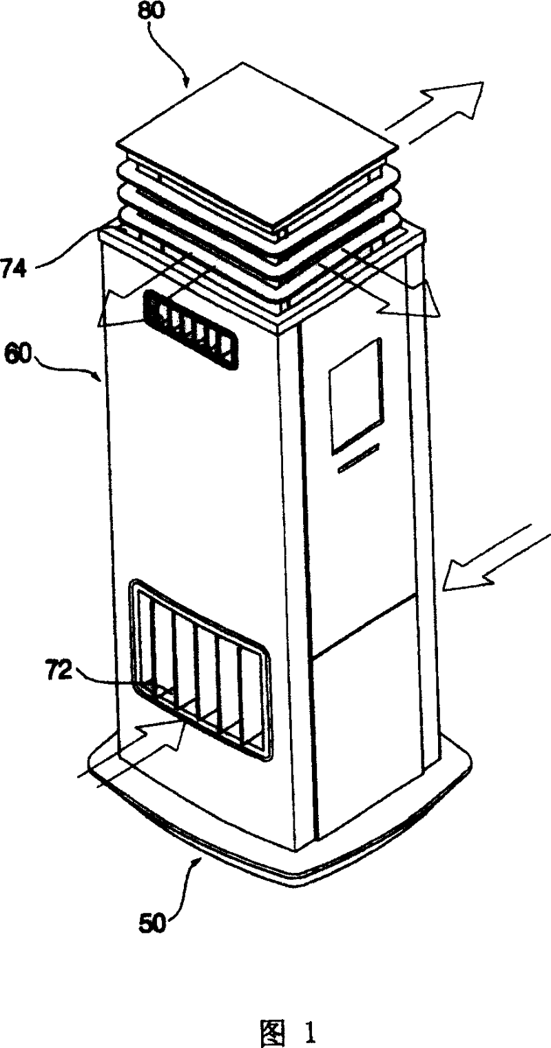 Lift device of outlet assembly of air conditioner