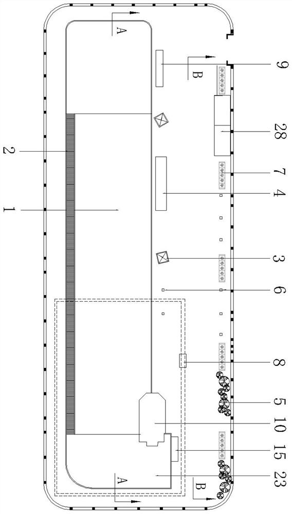 Snow theme recreational facility with fixing structure