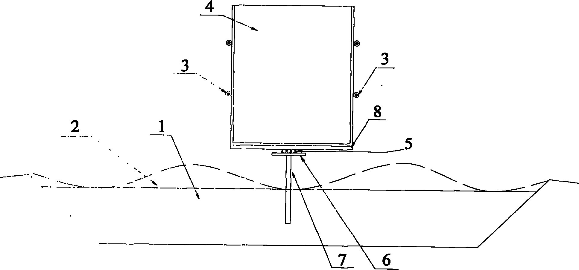 Test device for simulating washing and bearing coupled characteristic of underwater pile foundation