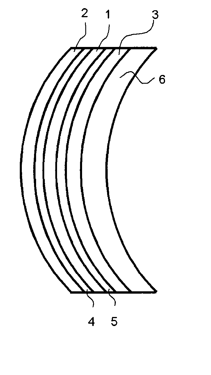 Polarizing lens made of aromatic polycarbonate