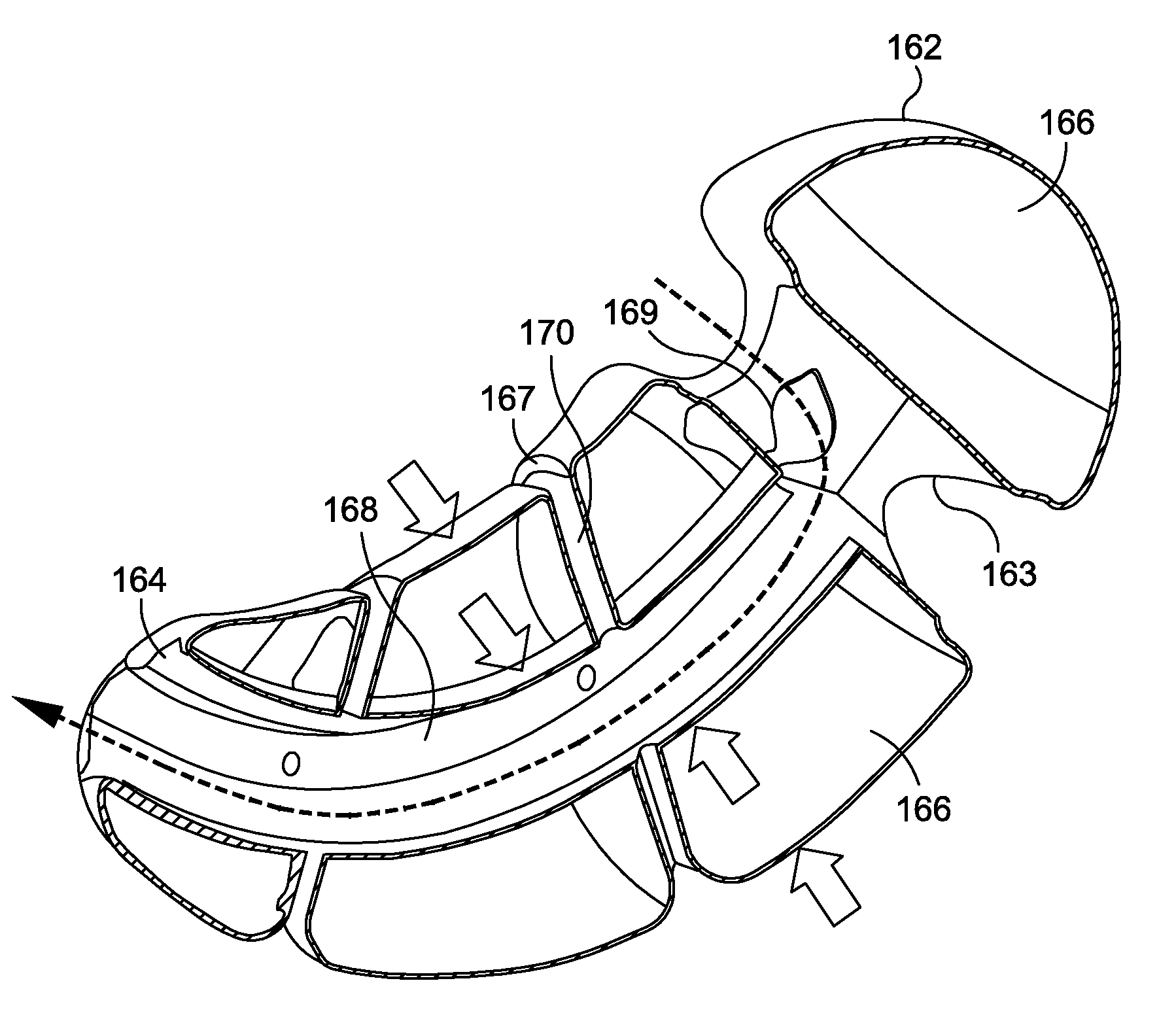 Space-filling intragastric implants with fluid flow