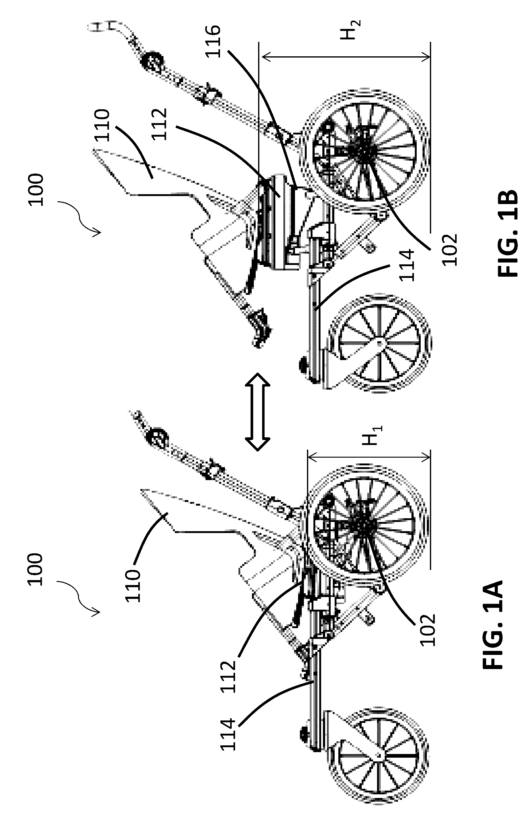 Convertible jogging and all-terrain strollers