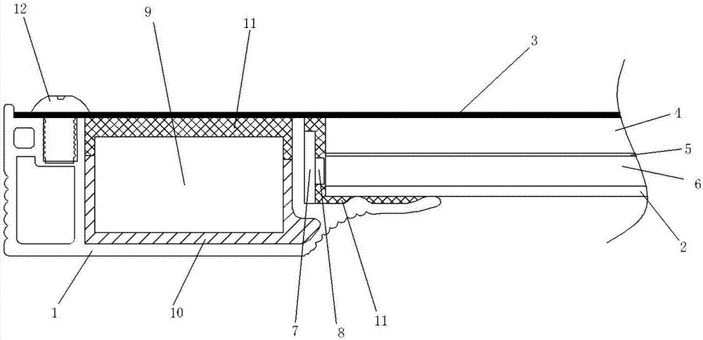 Ultra-thin panel lamp for built-in power supply