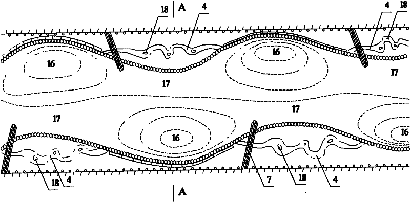 Small and medium straight river longitudinal winding form construction method