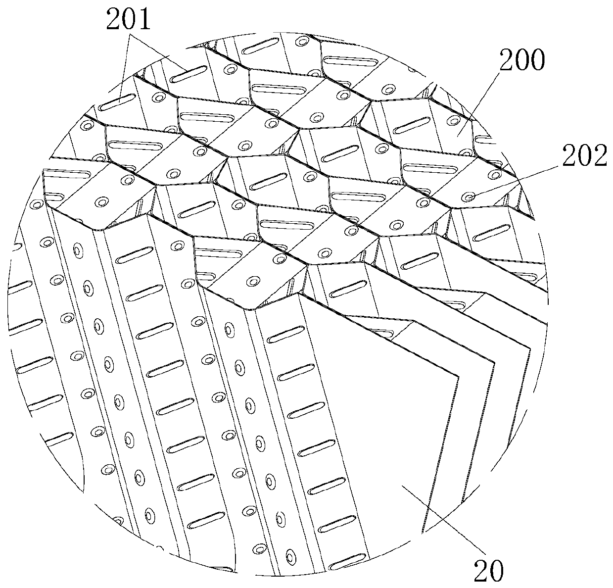 Dust gathering structure and device applying same