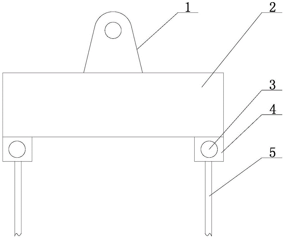 Eccentric equipment lifting structure