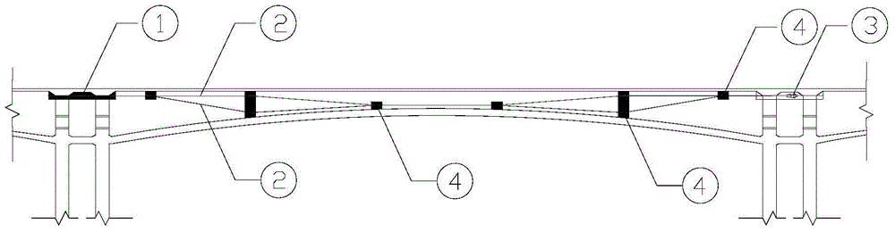 External prestress multipoint anchoring strengthening method of bridge structure