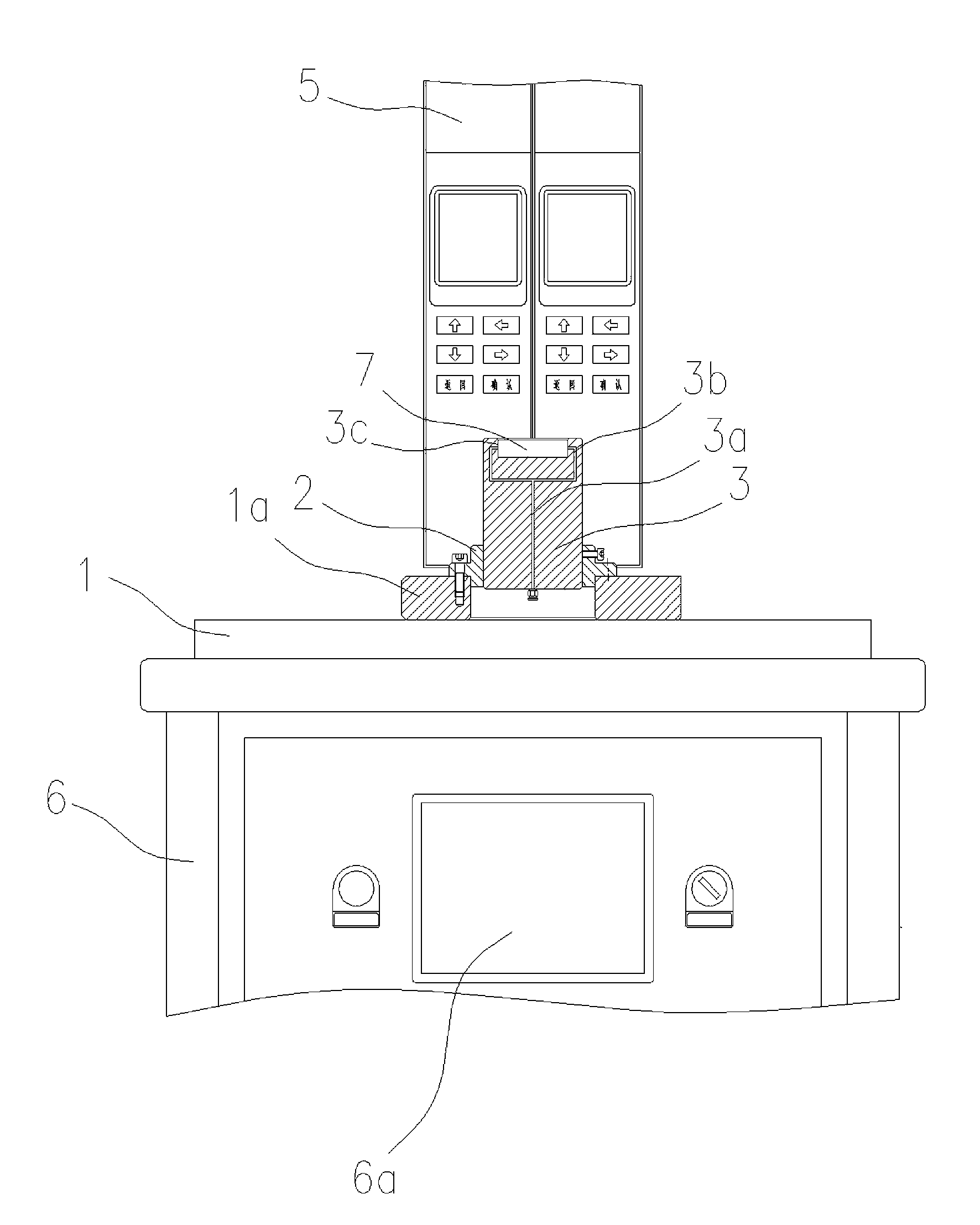 Belt wheel inner hole column diameter measurement device