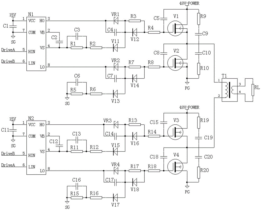 Switch tube drive circuit applied to programmable DC power supply