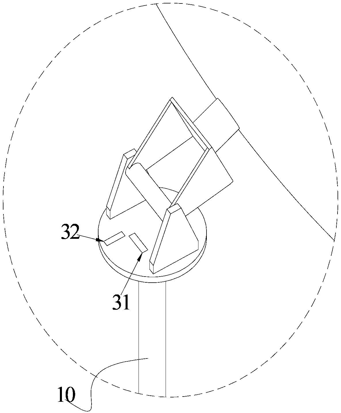 Statical indetermination radar/antenna support dynamic leveling method