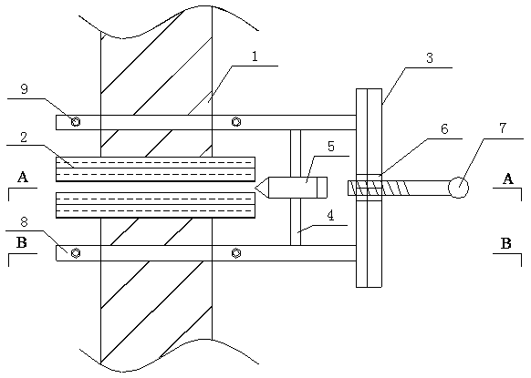 Opening device and method for disassembling mining air and water pipeline flange