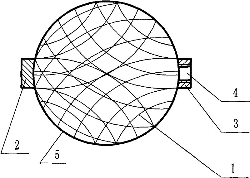 Ball for measuring diameter of heart septal defect expansion circle