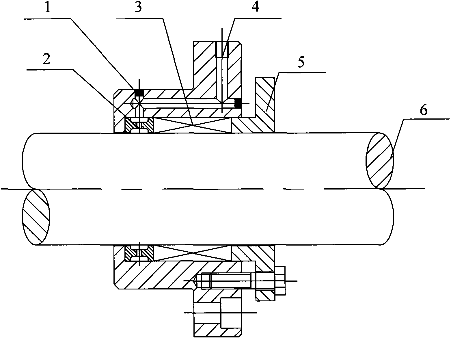 Shaft sealing device for high-temperature pressure-proof star-type feeder
