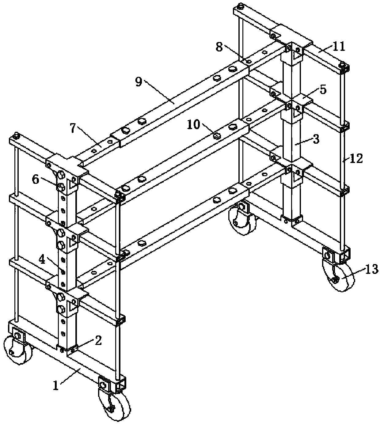 Multi-function rebar stable transport cart