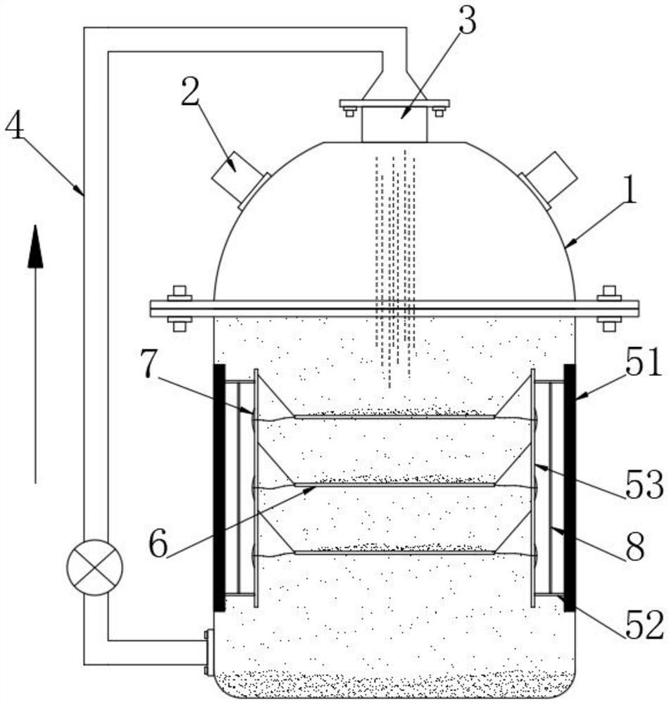 Path self-changing type magnetic powder circulation drying furnace