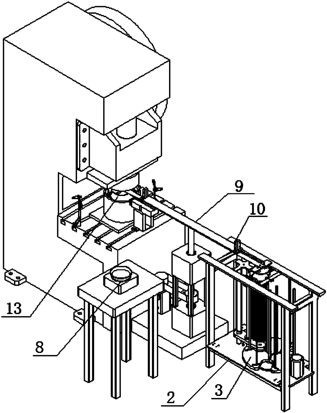 A rotary automatic feeding mechanism for a stamping machine