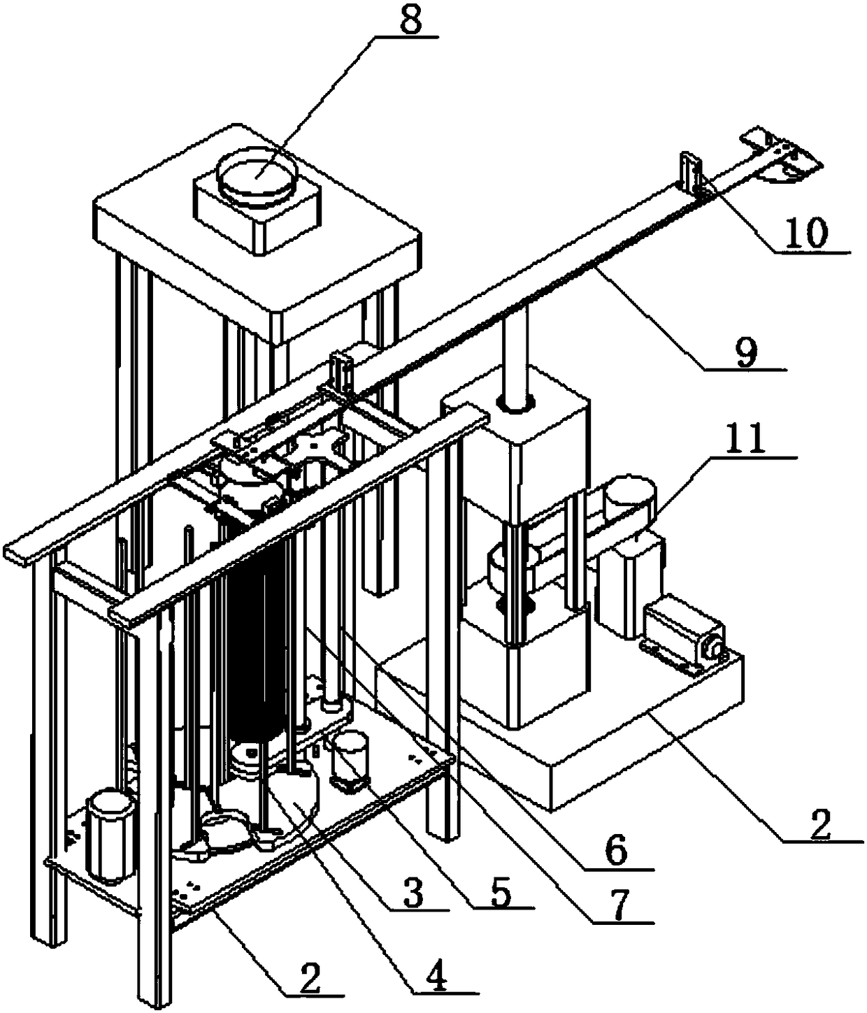 A rotary automatic feeding mechanism for a stamping machine