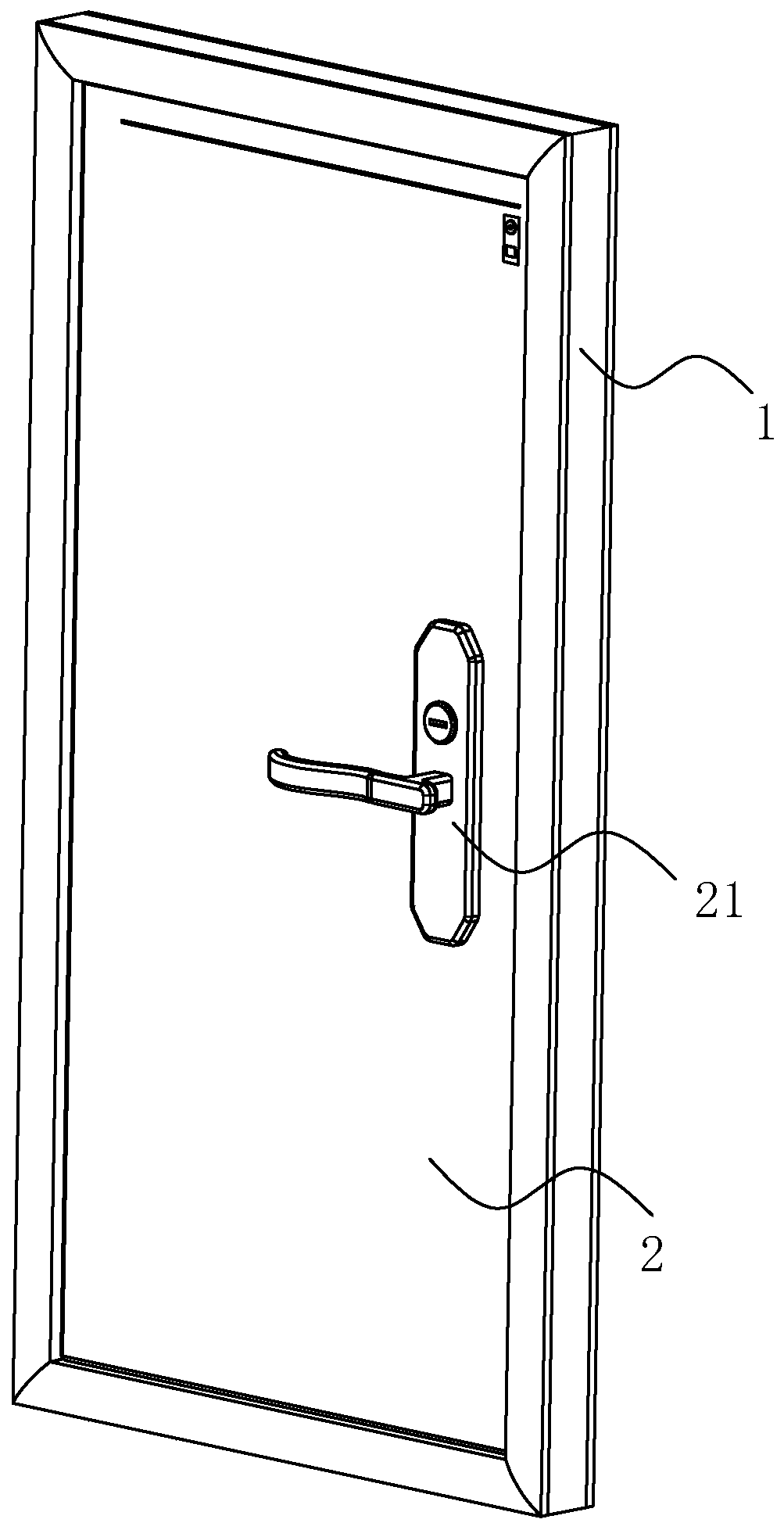 Domestic fireproof steel wooden door