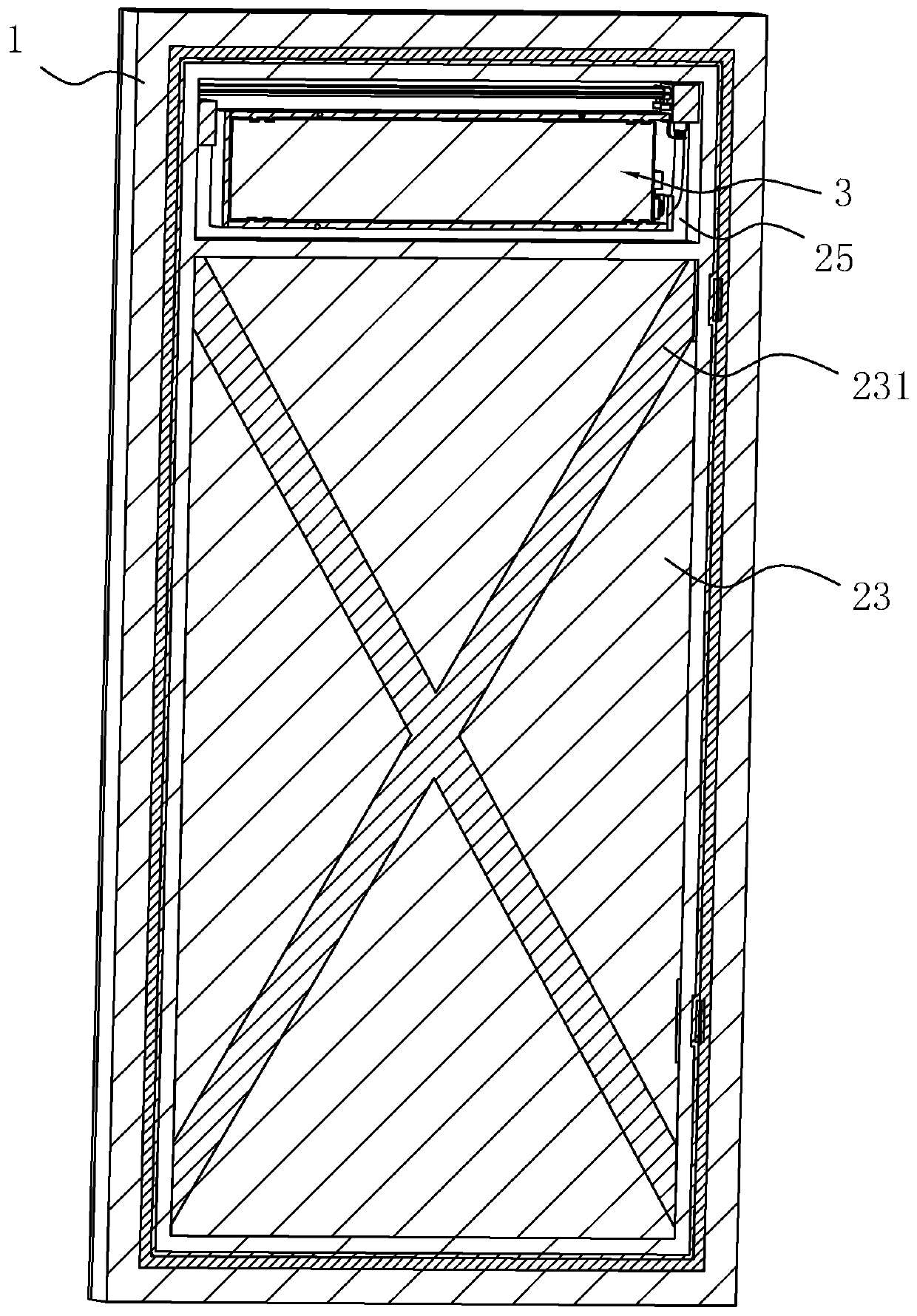 Domestic fireproof steel wooden door