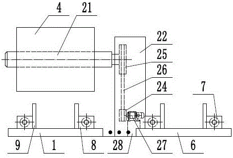 An aluminum coil transmission and winding device