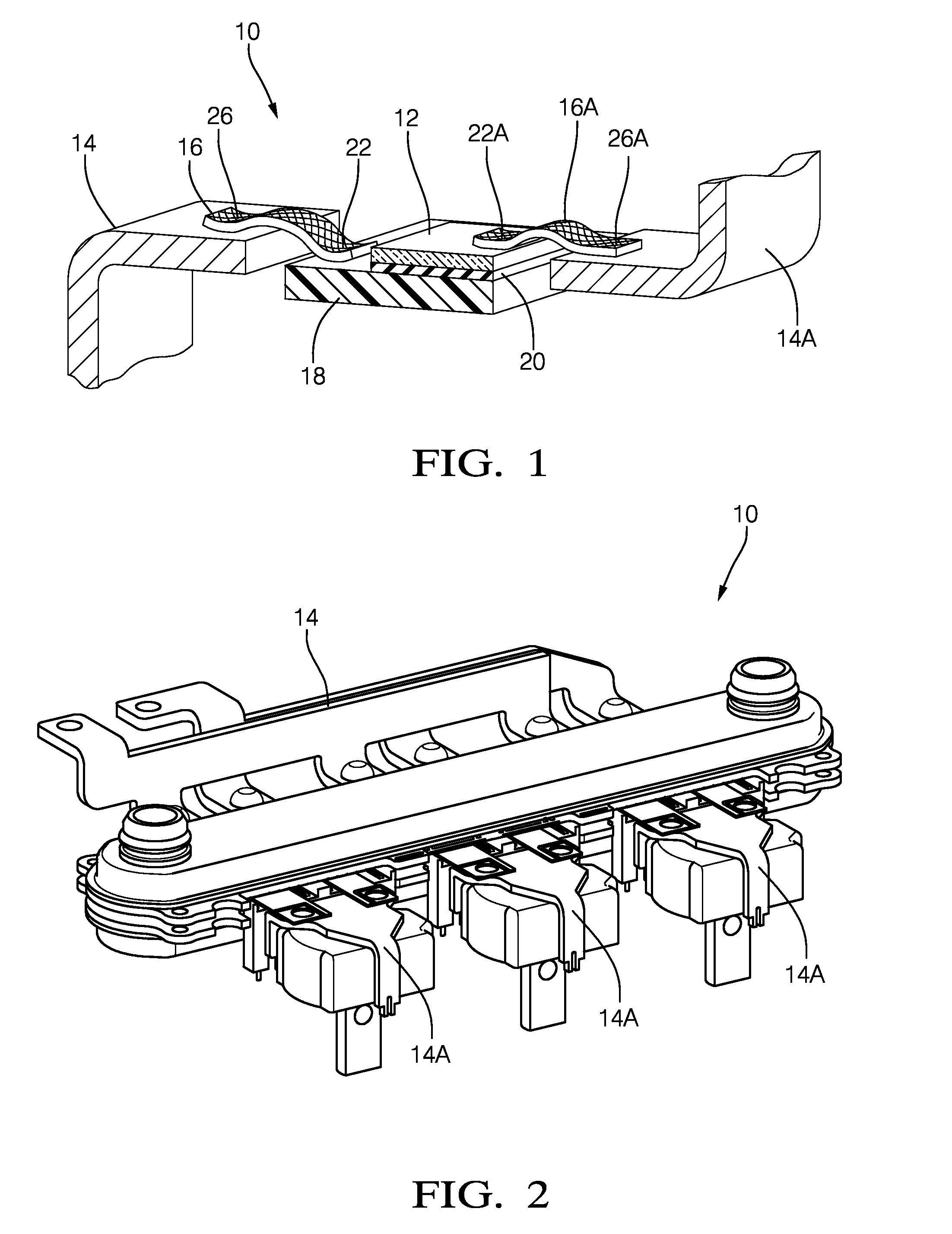 Braided wire connection for an electronics assembly