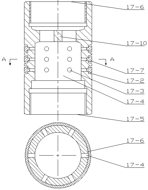 Upward scraping device for oilfield oil pump and manufacturing method thereof