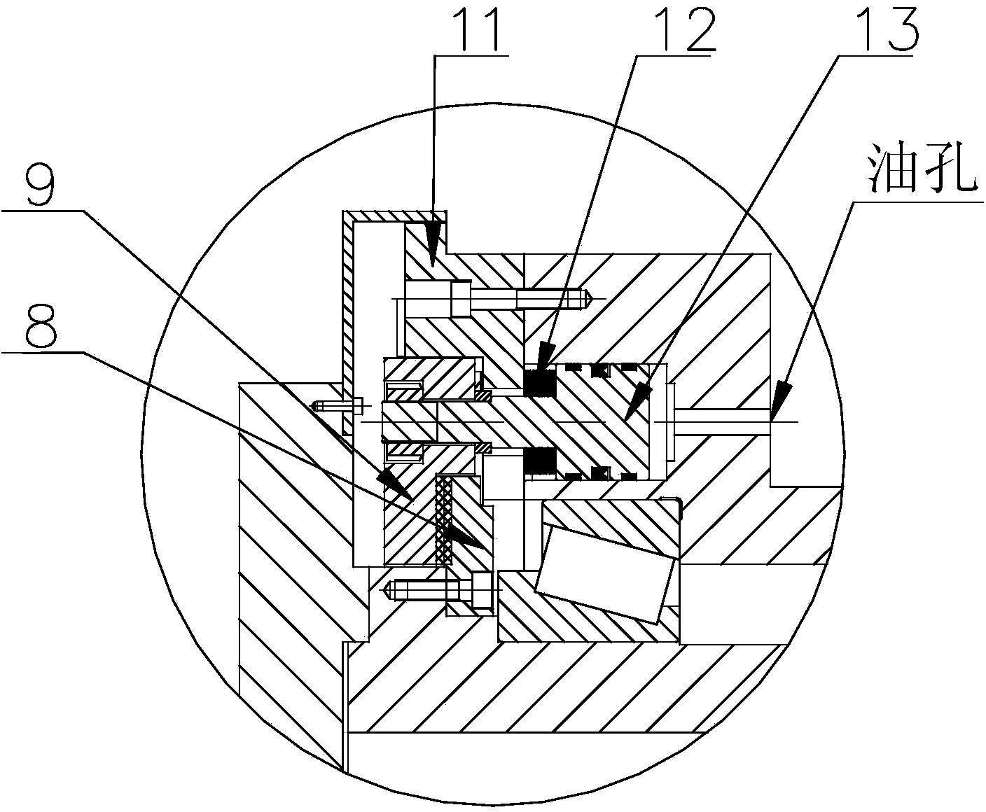 Axial locking mechanism of machine tool spindle
