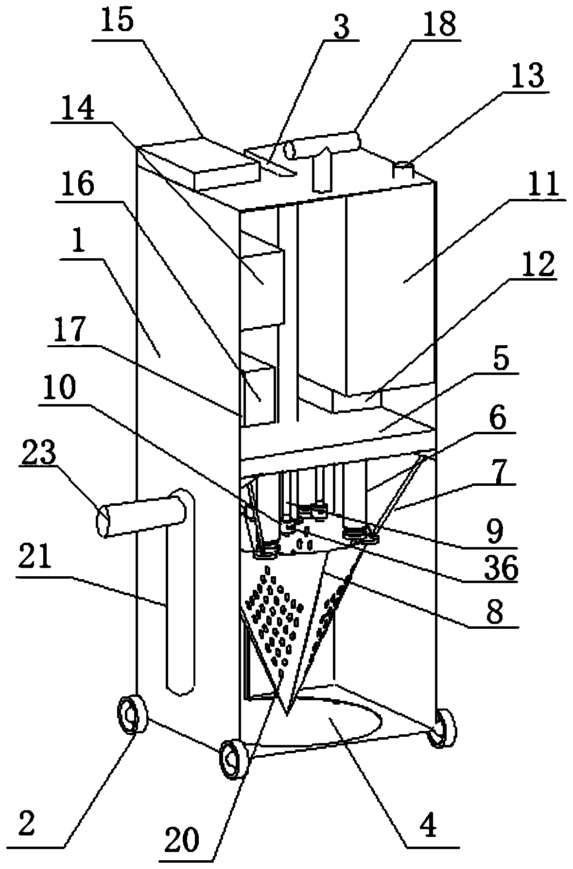 Corn root system sampling device