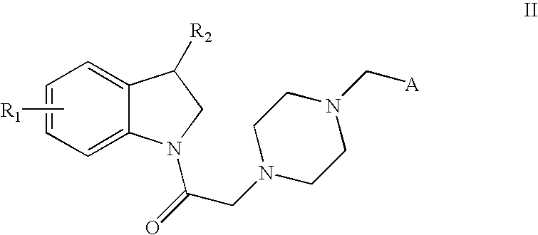 Benzylpiperazinyl-indolinylethanones