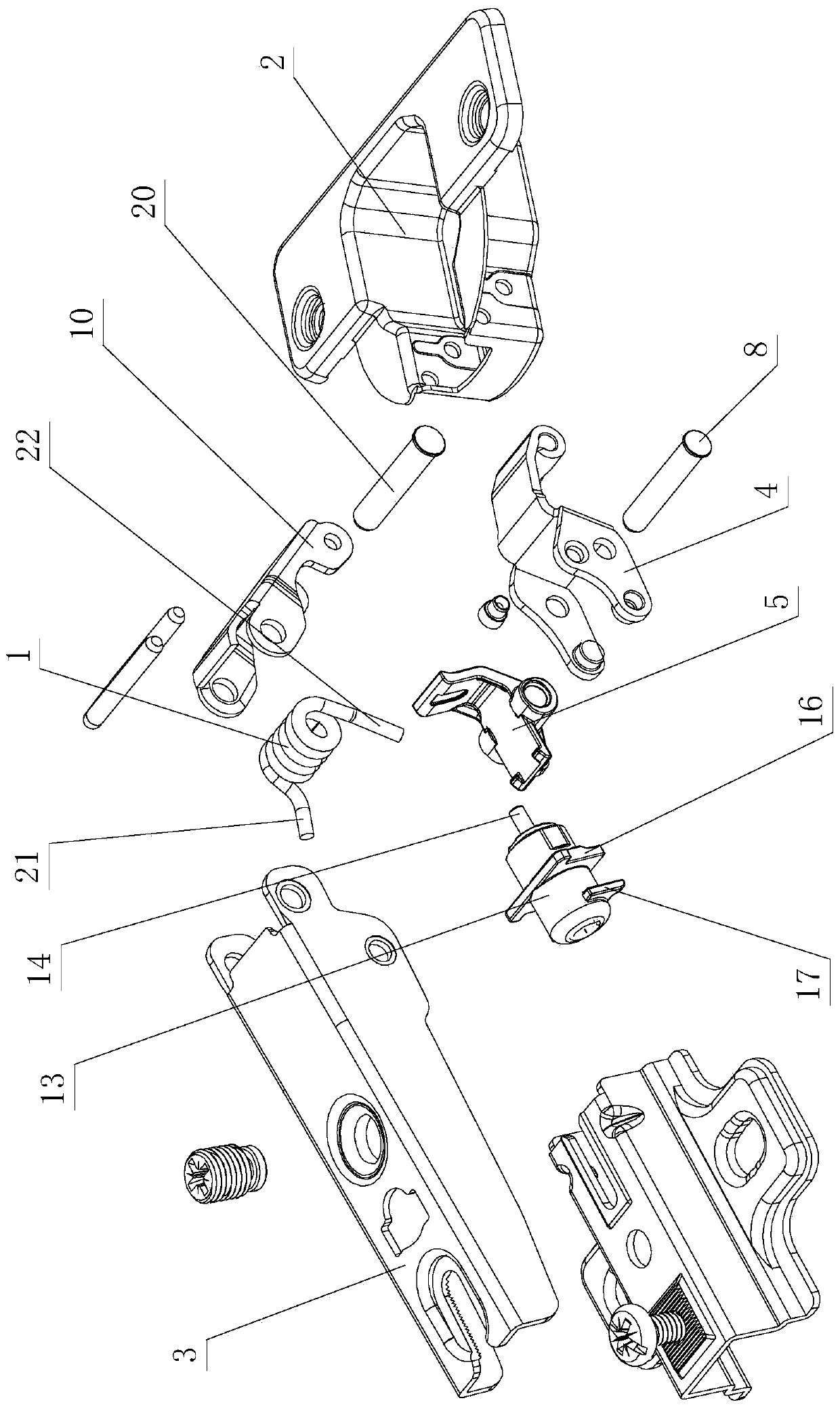 Integrated optimized damping structure of furniture hinge