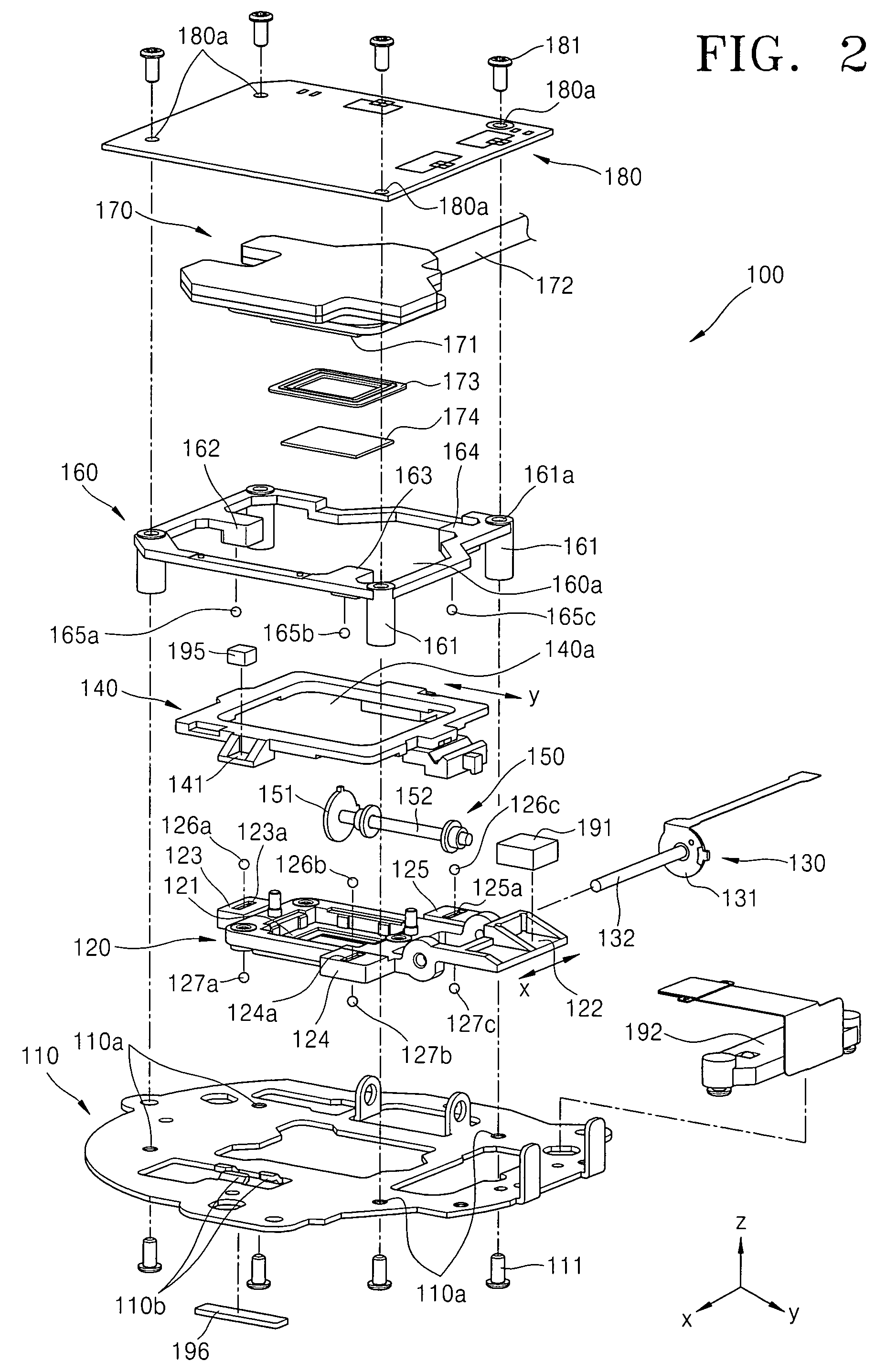 Shake correction module for photographing apparatus