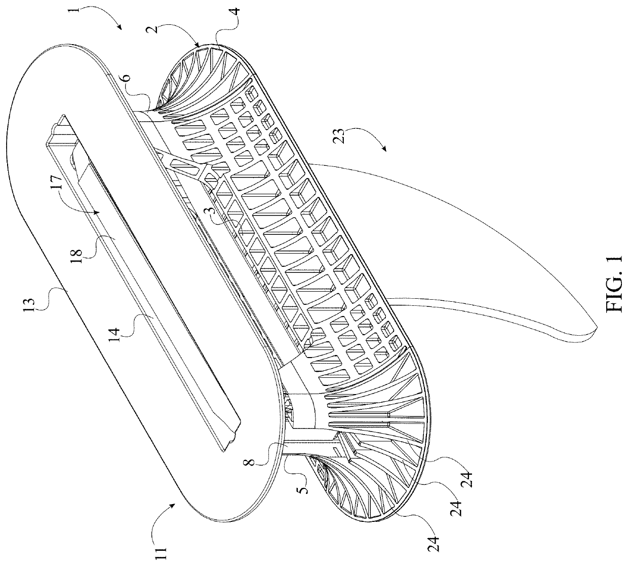 Fin Mount for an Inflatable Watercraft