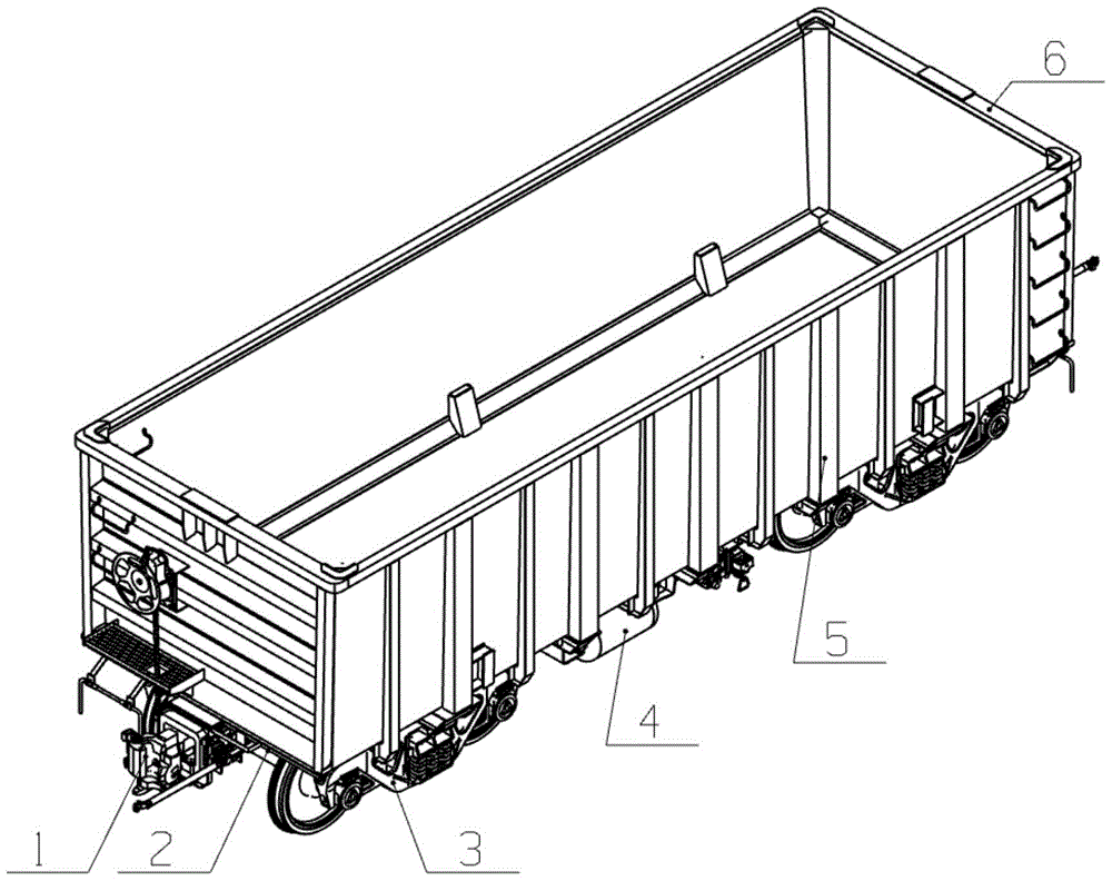 A light-weight gondola car for ore transportation