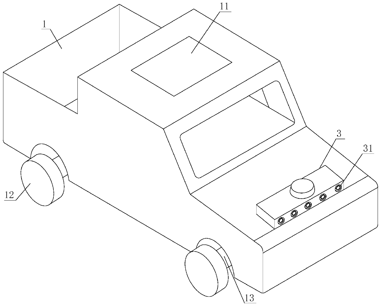 Toy vehicle based on three-dimensional holographic imaging technology