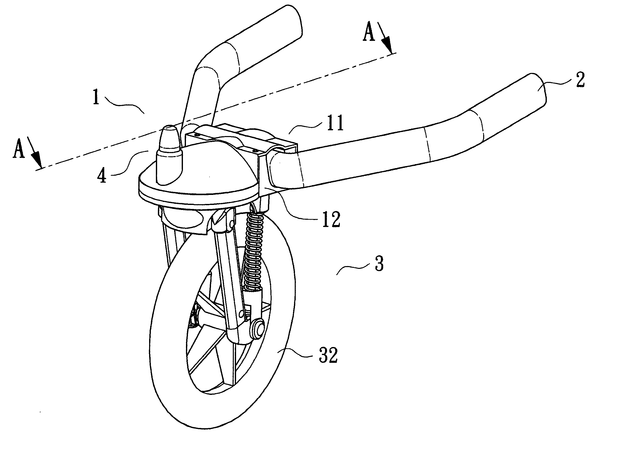 Direction-limiting device for stroller