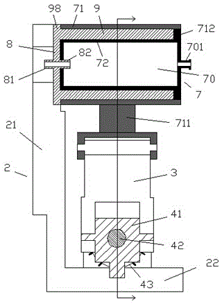 Heat radiation type air conditioner condensate water discharging device with guide sliding slot