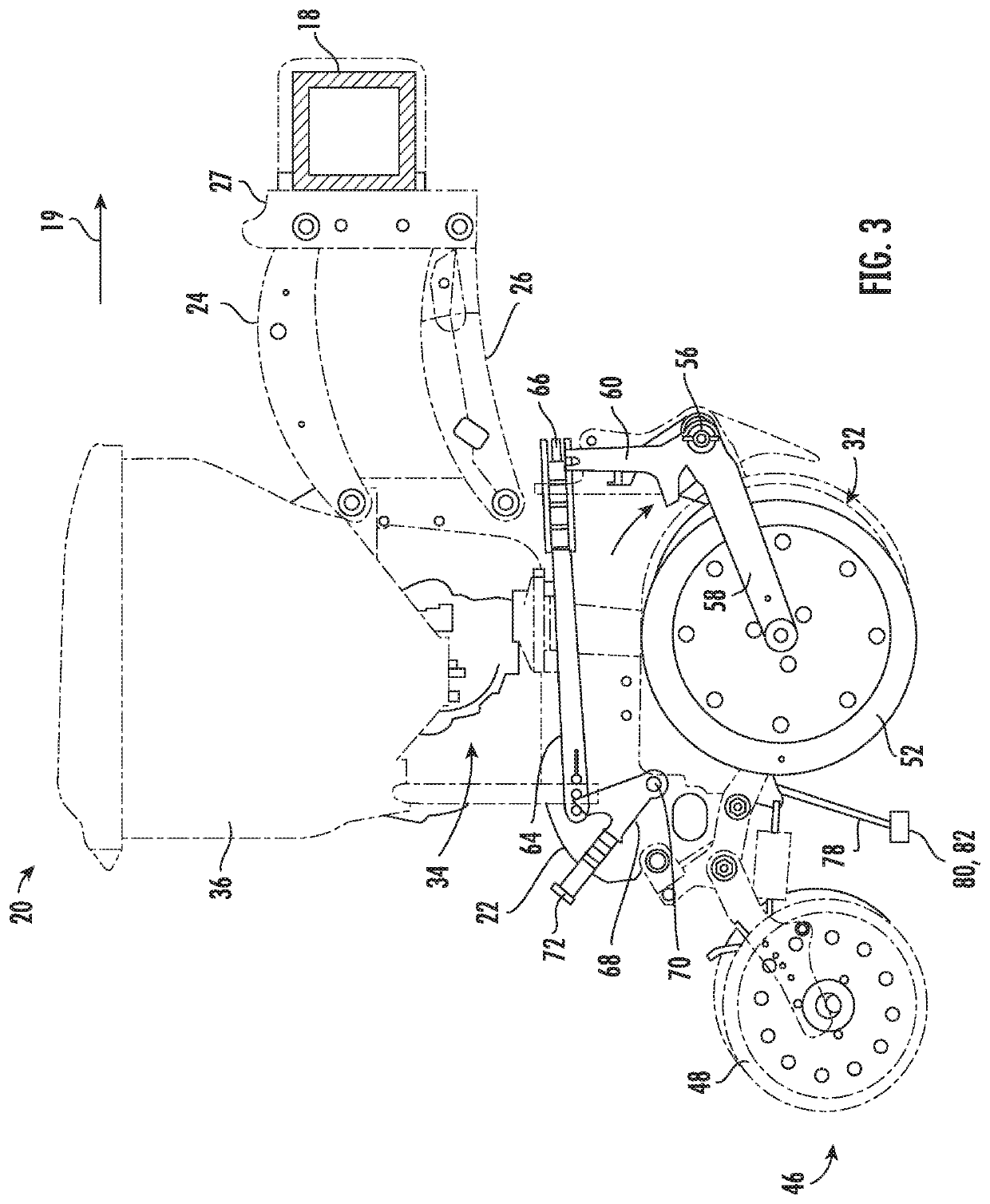 System and related methods for adjusting a down force applied to a row unit of an agricultural implement