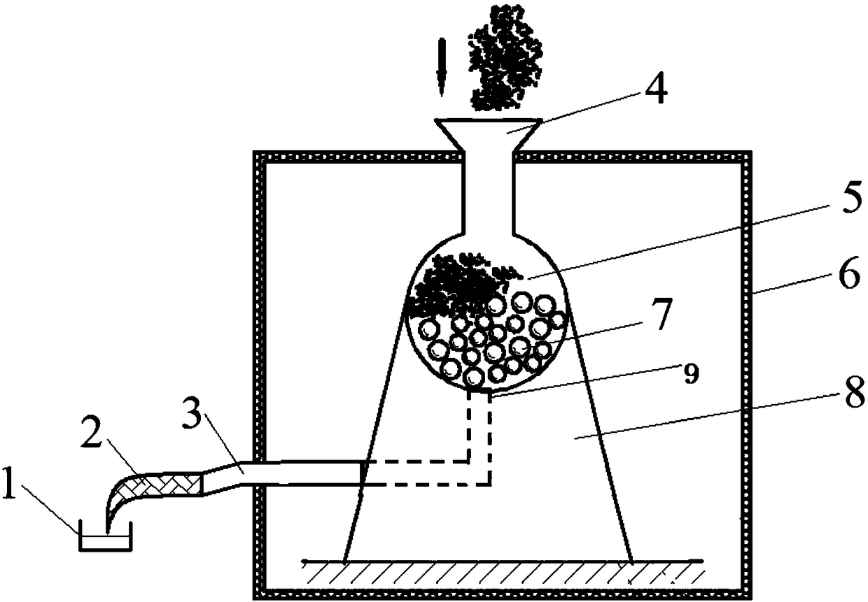 Method and device for crushing neodymium iron boron magnetic powder aggregate