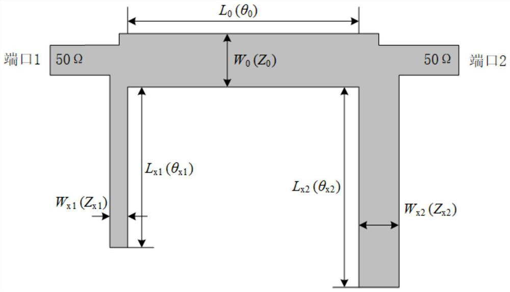 A microstrip combiner with uniform impedance stub loading