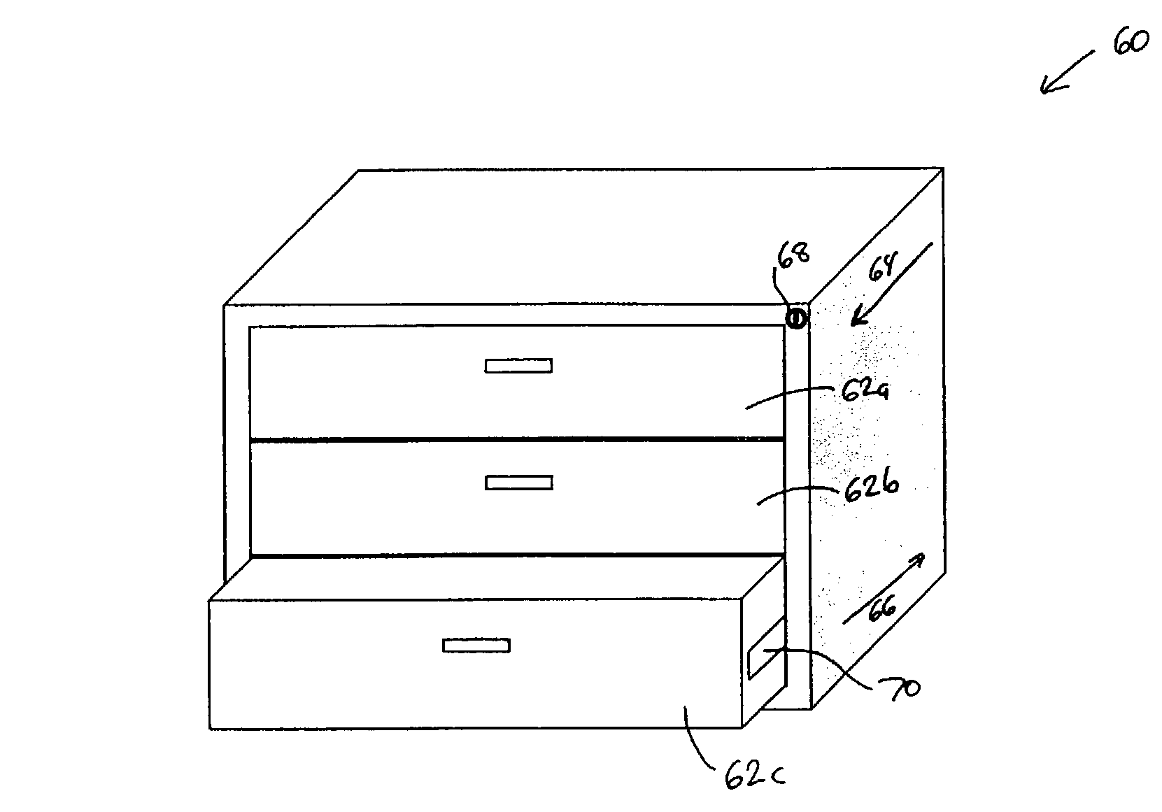 Interlock mechanism for lateral file cabinets