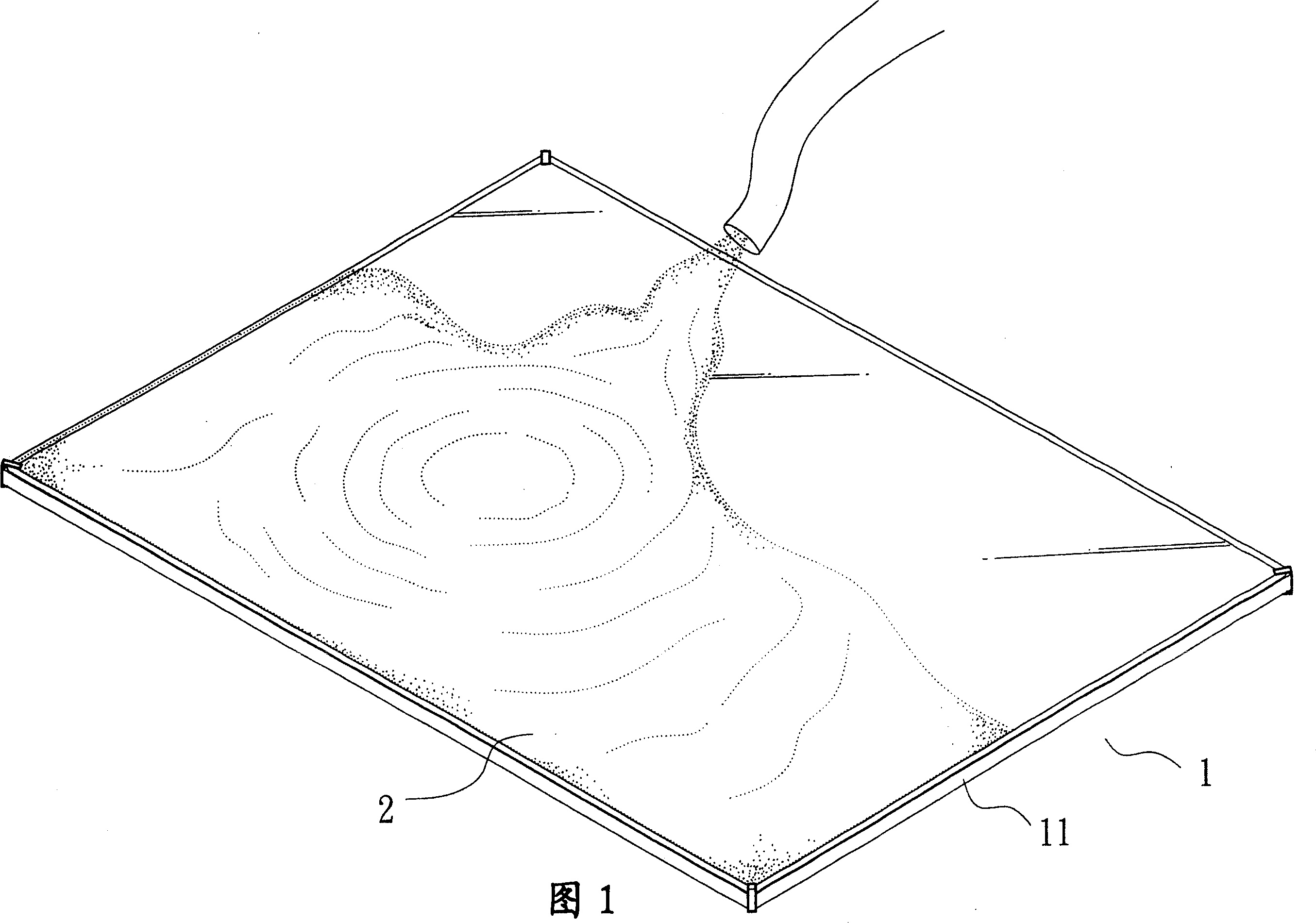 Production method of acryl plate with inner layer pattern paper