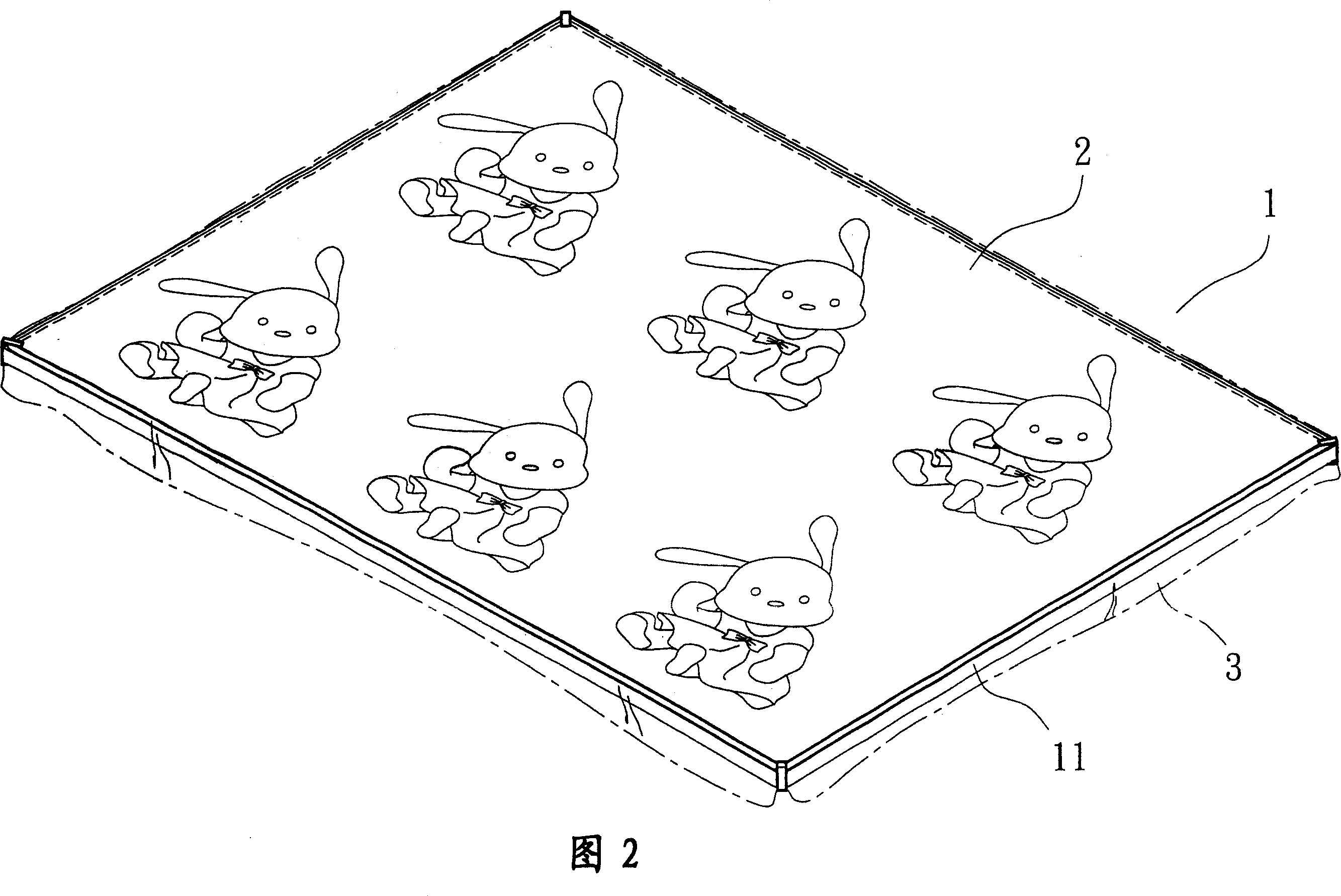 Production method of acryl plate with inner layer pattern paper