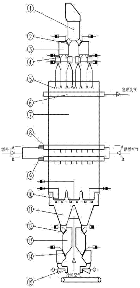 Box burner shaft kiln