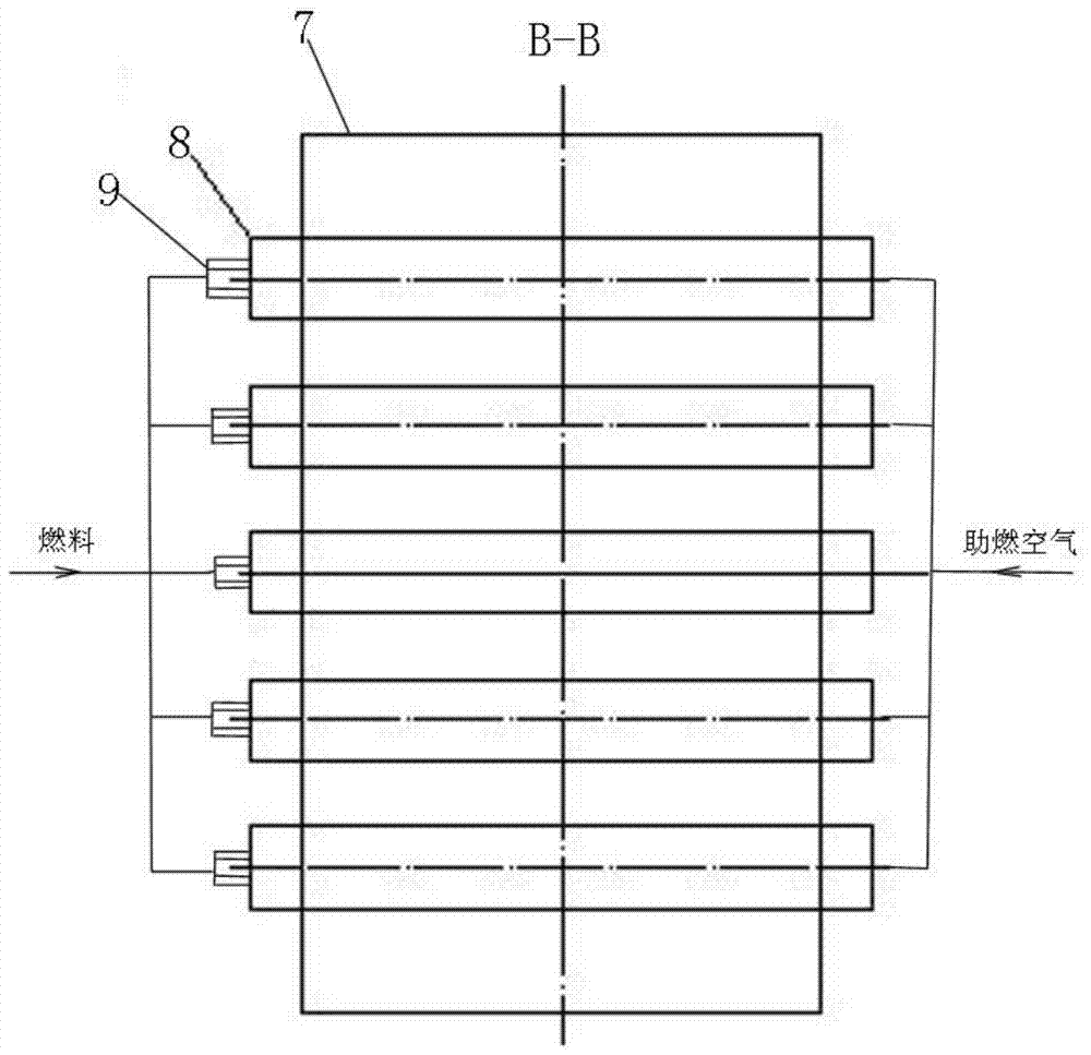 Box burner shaft kiln